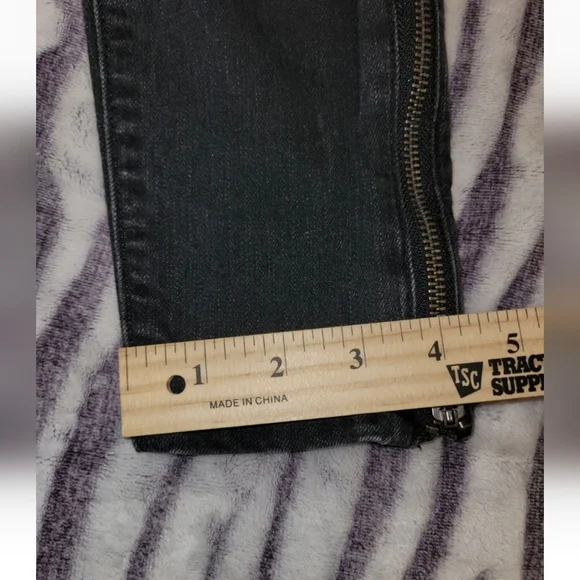 Athleta SculpTek Skinny Jeans Womens 4 Carbon Black Zip Ankle Stretch Mid Rise - Picture 10 of 15